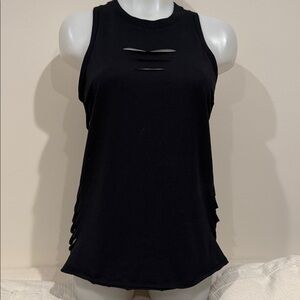 Alo Cut It Out Top Workout Tank Black Sz Small Medium